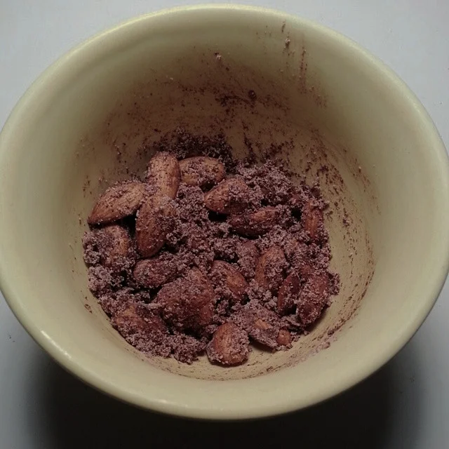 Cinnamon Coconut Covered Almonds.