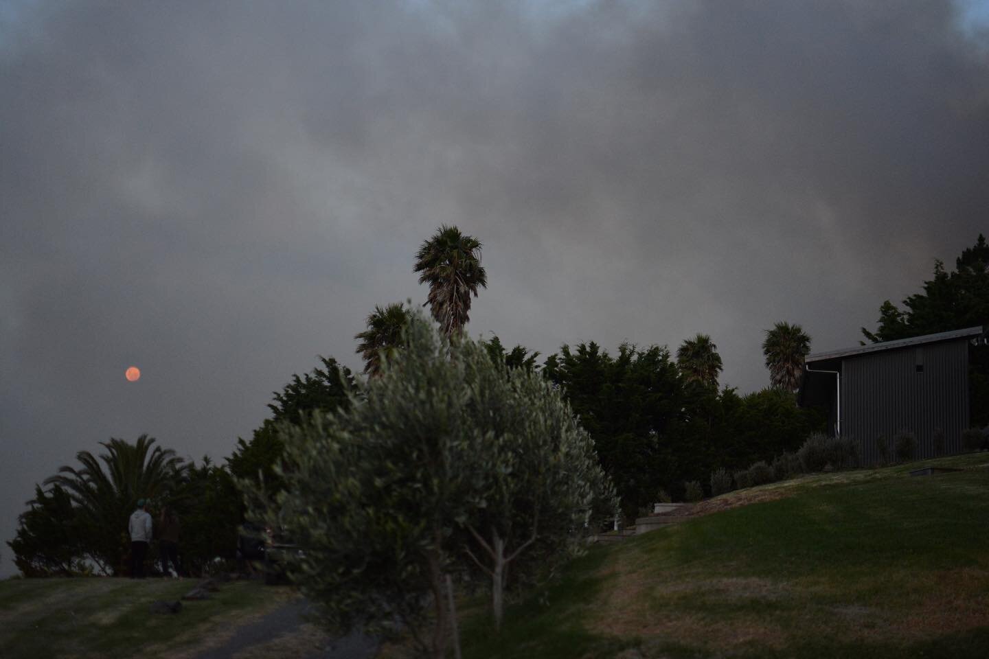 Ahipara Fires 29 / 30 December 2020 
.
Some moments as we evacuated our guests and us to our friends in Te Kohanga. That full moon rising through the smoke, the feeling of walking through our house trying to figure out what to take... in the end it w