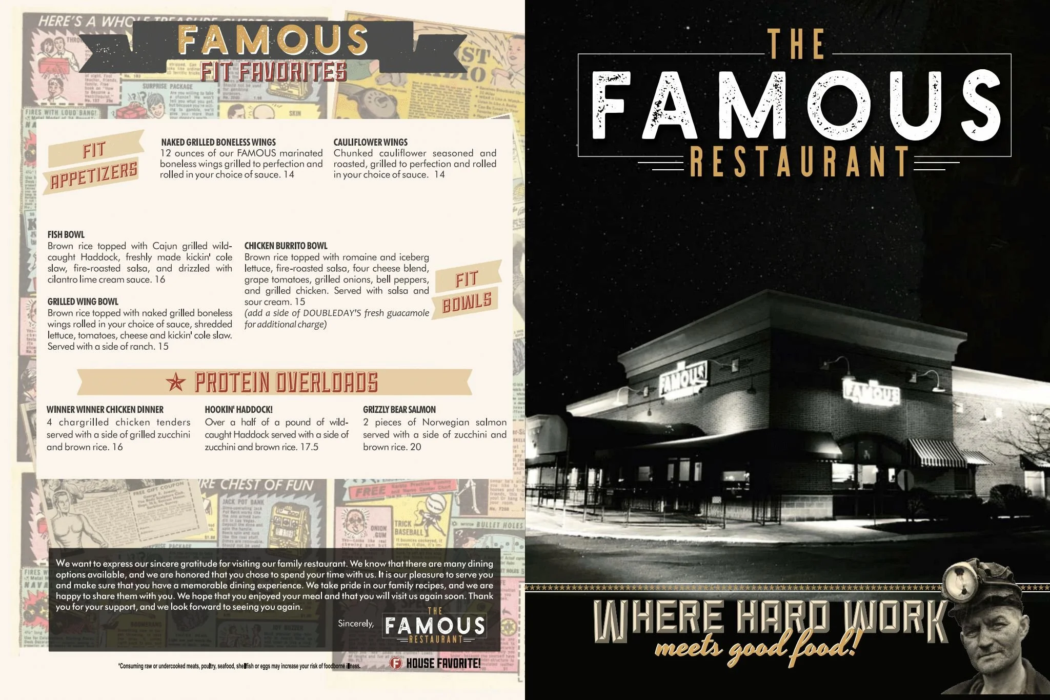 The Famous Menu — The Famous Restaurant