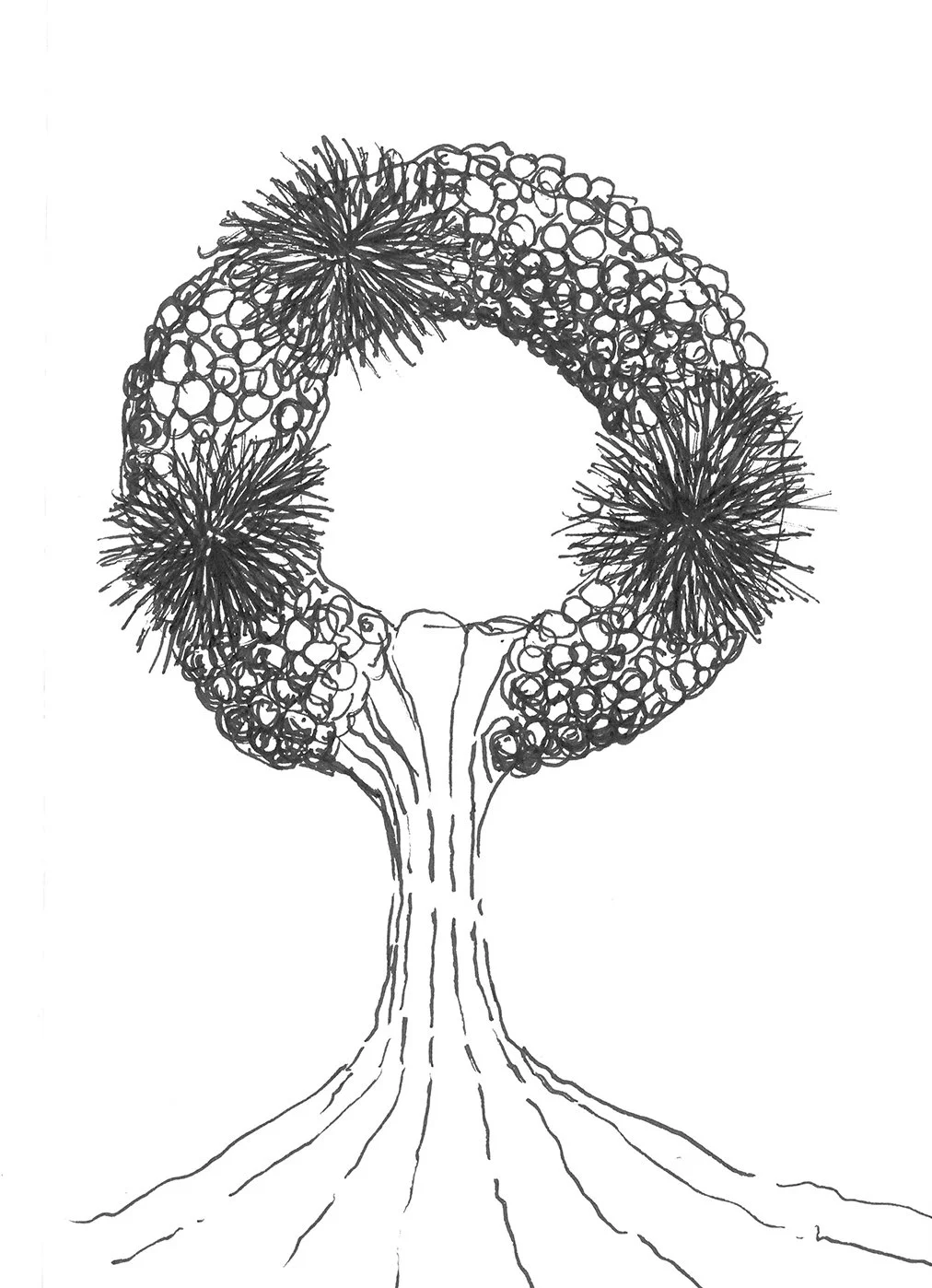  Flora Wreath | Ink On Paper 