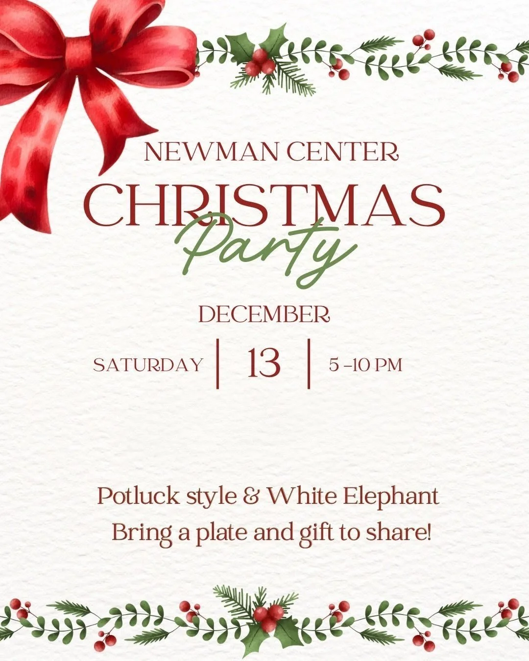 Newman Christmas Party!