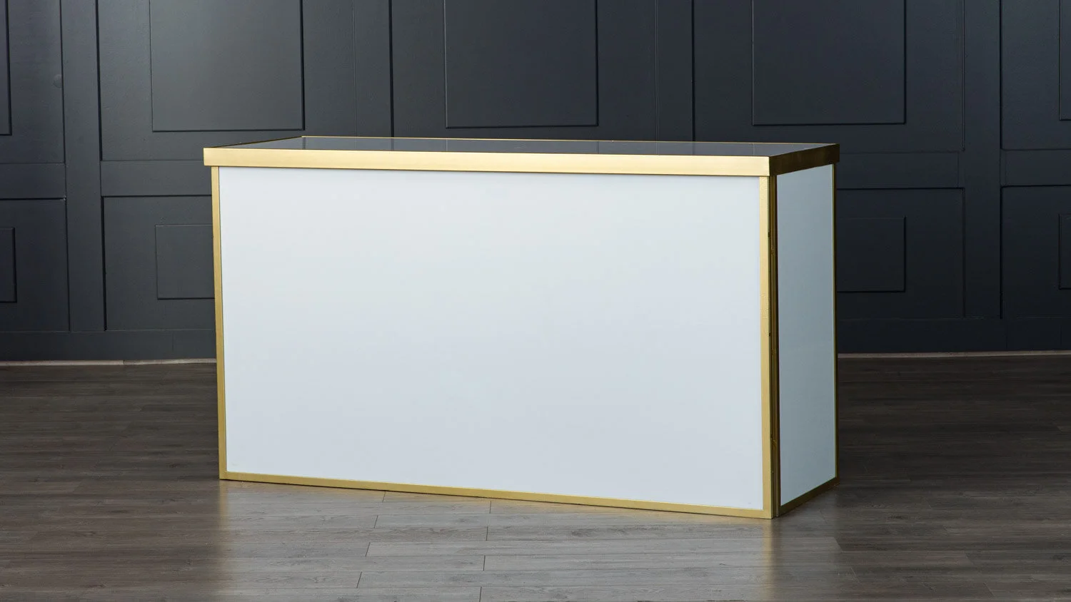 WHITE ACRYLIC BAR GOLD FRAME