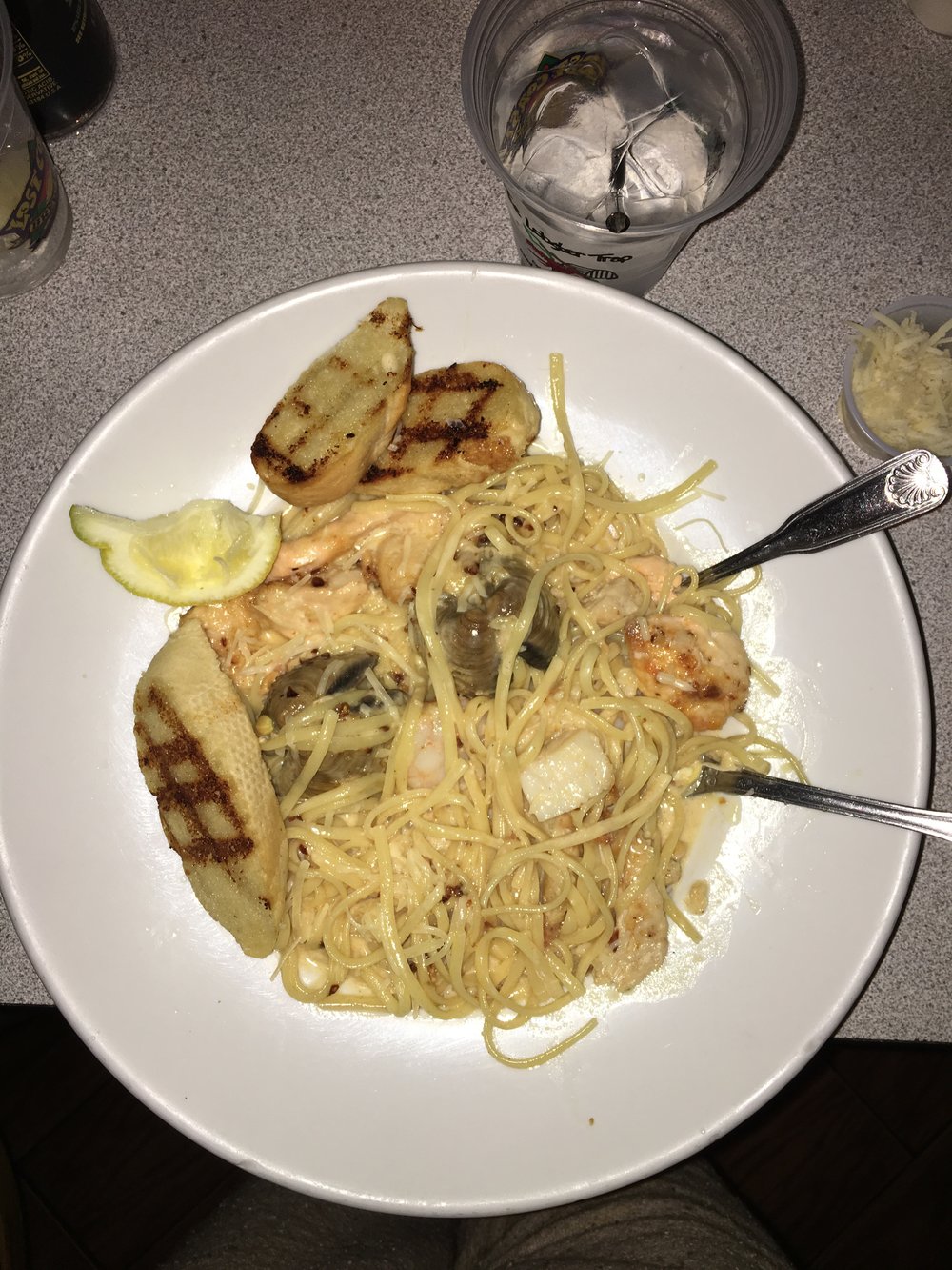 Seafood pasta from The Lobster Trap