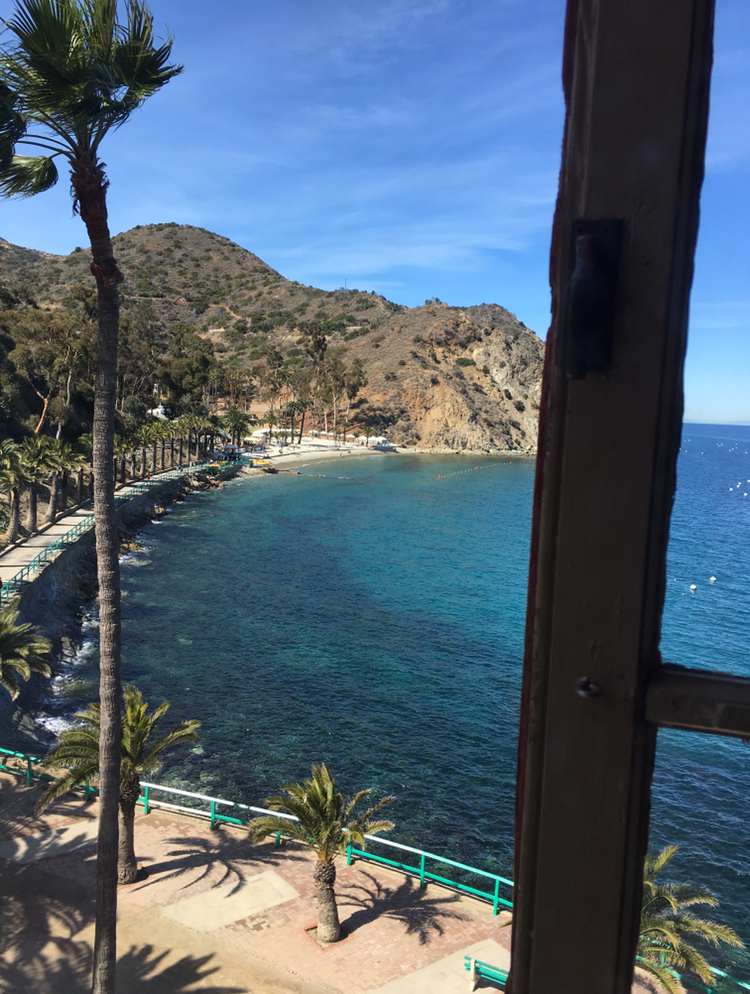 View from a window in the Catalina Casino