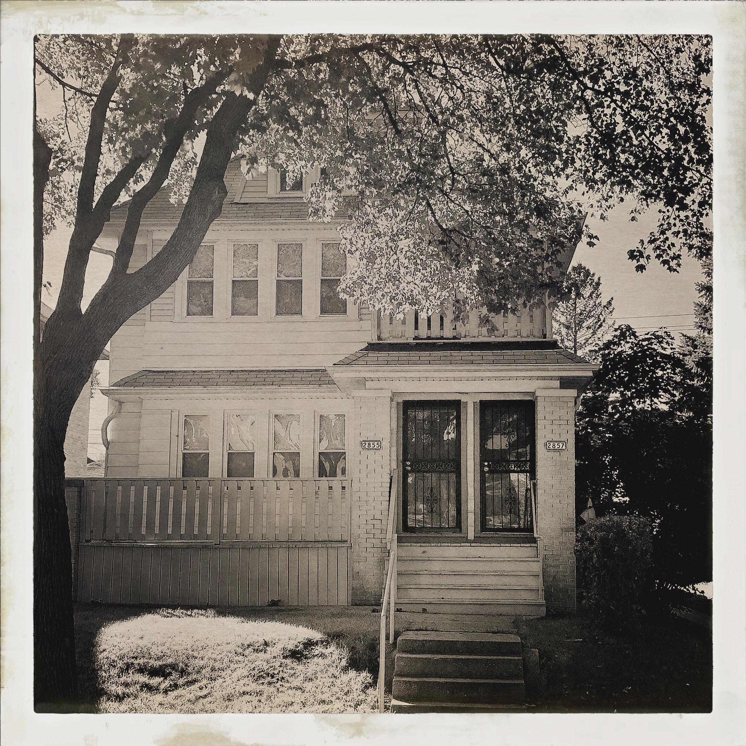 1. Childhood House, Milwaukee  2019 B_W 11x11 in.jpg