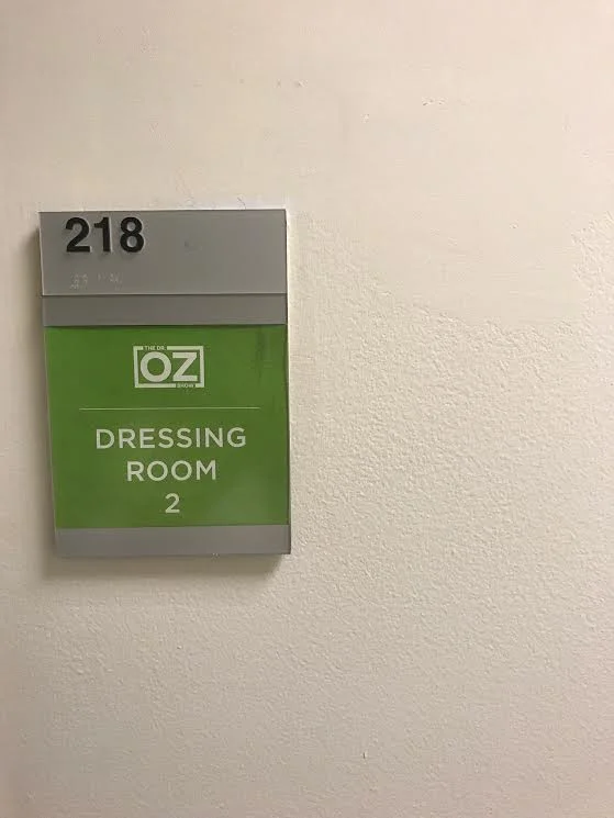 I had my own dressing room! This was part of my job each show day to escort all of the guests that were going to be on the show to their rooms! To have that happen to me was a surreal moment. 