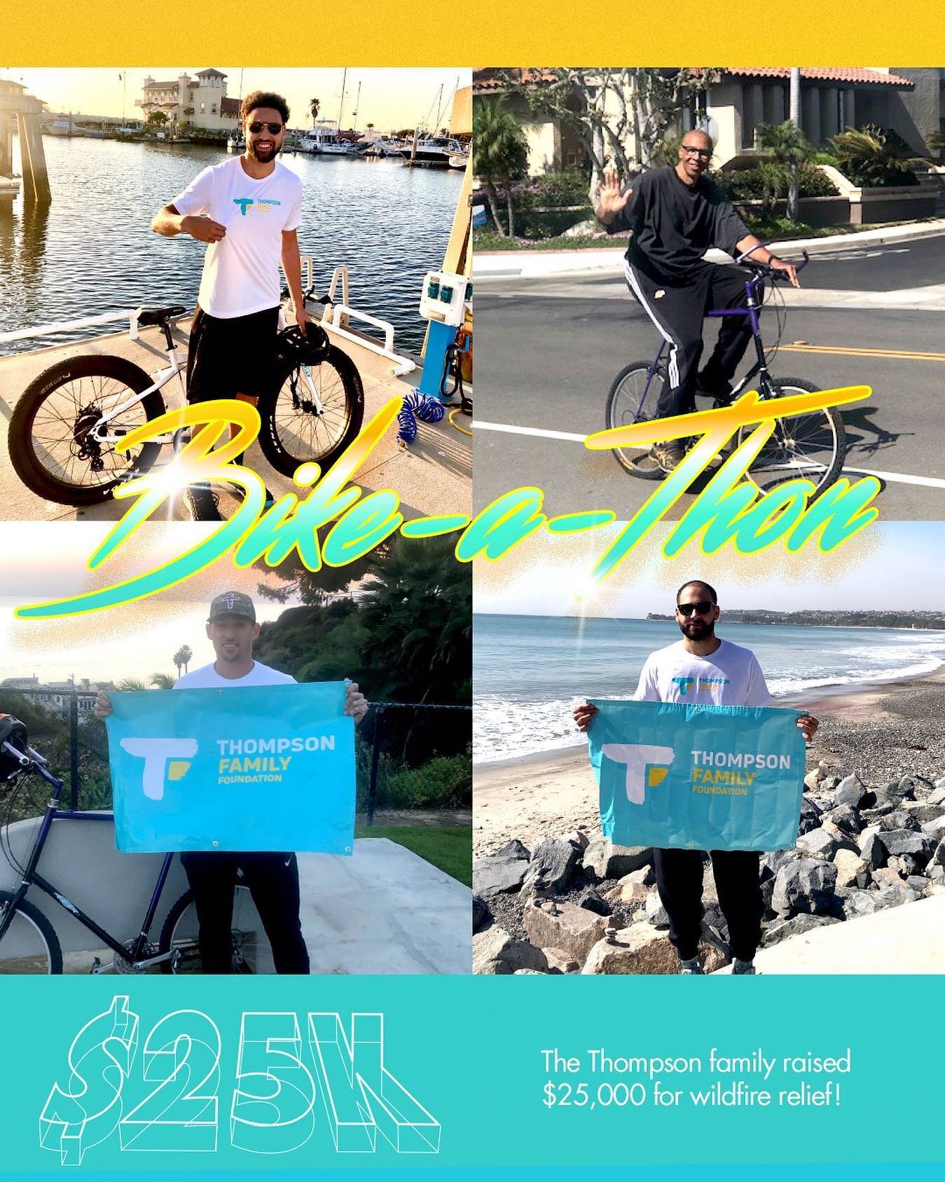 The family has raised $25,000 for Wildfire Relief in California and Oregon! 🚲 

Link in bio to join our Bike-A-Thon ⬆️