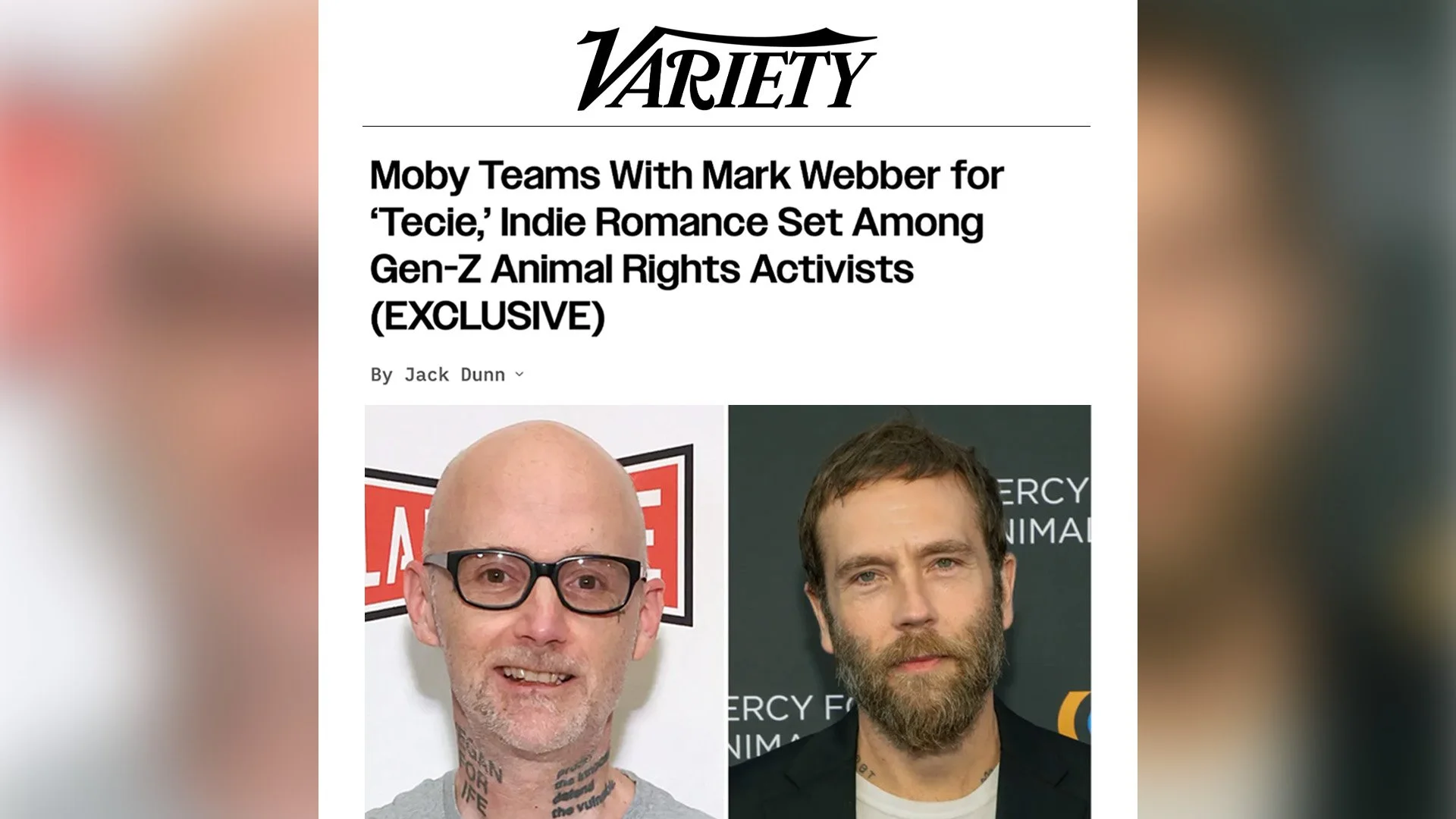 Normal team partners with Moby and Little Walnut on the feature film “Tecie” starring Mena Massoud &amp; Sarah Jeﬀery. Directed by Mark Webber