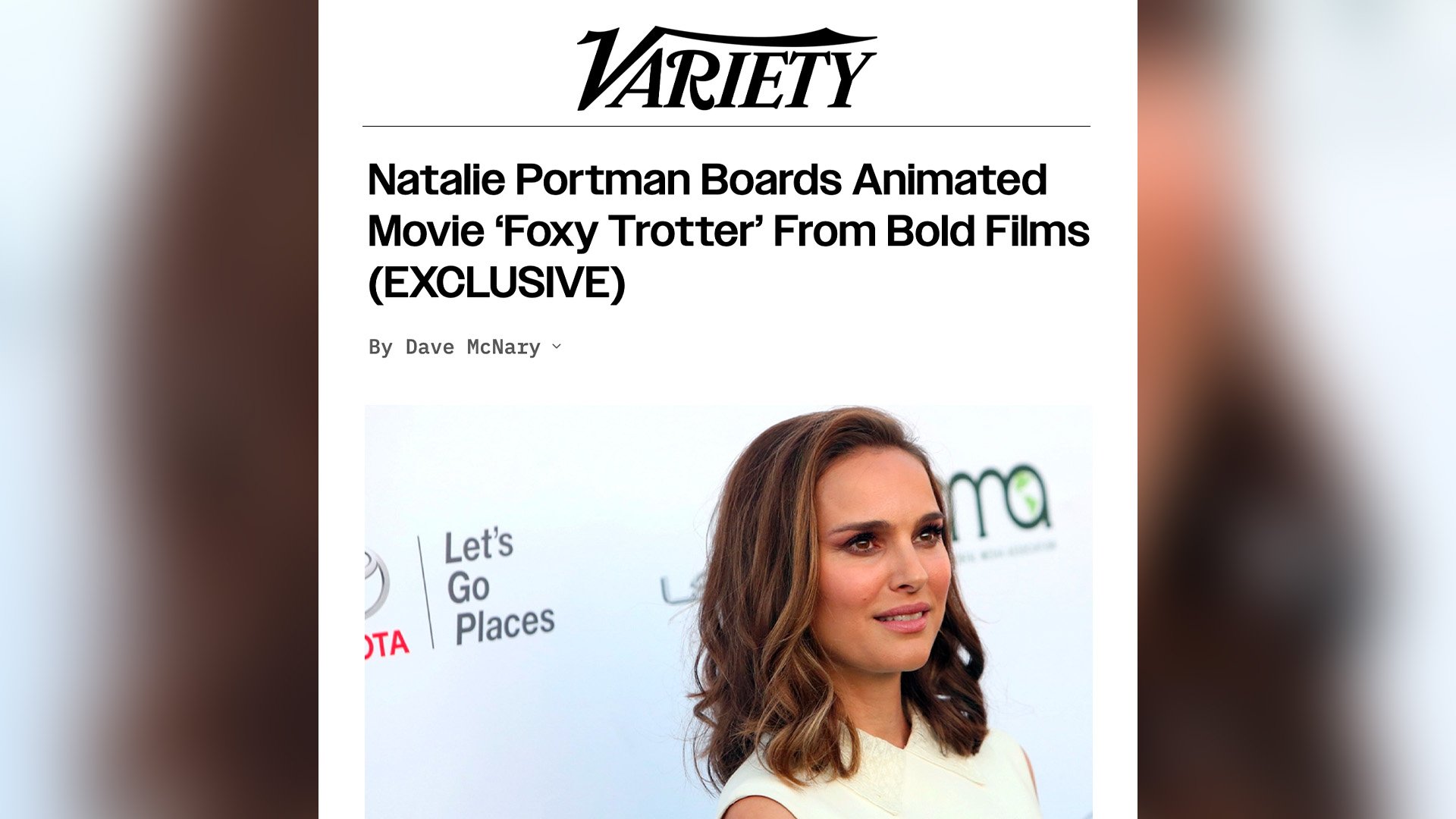 Natalie Portman boards “Foxy Trotter”, written by Normal’s Michael Reich.