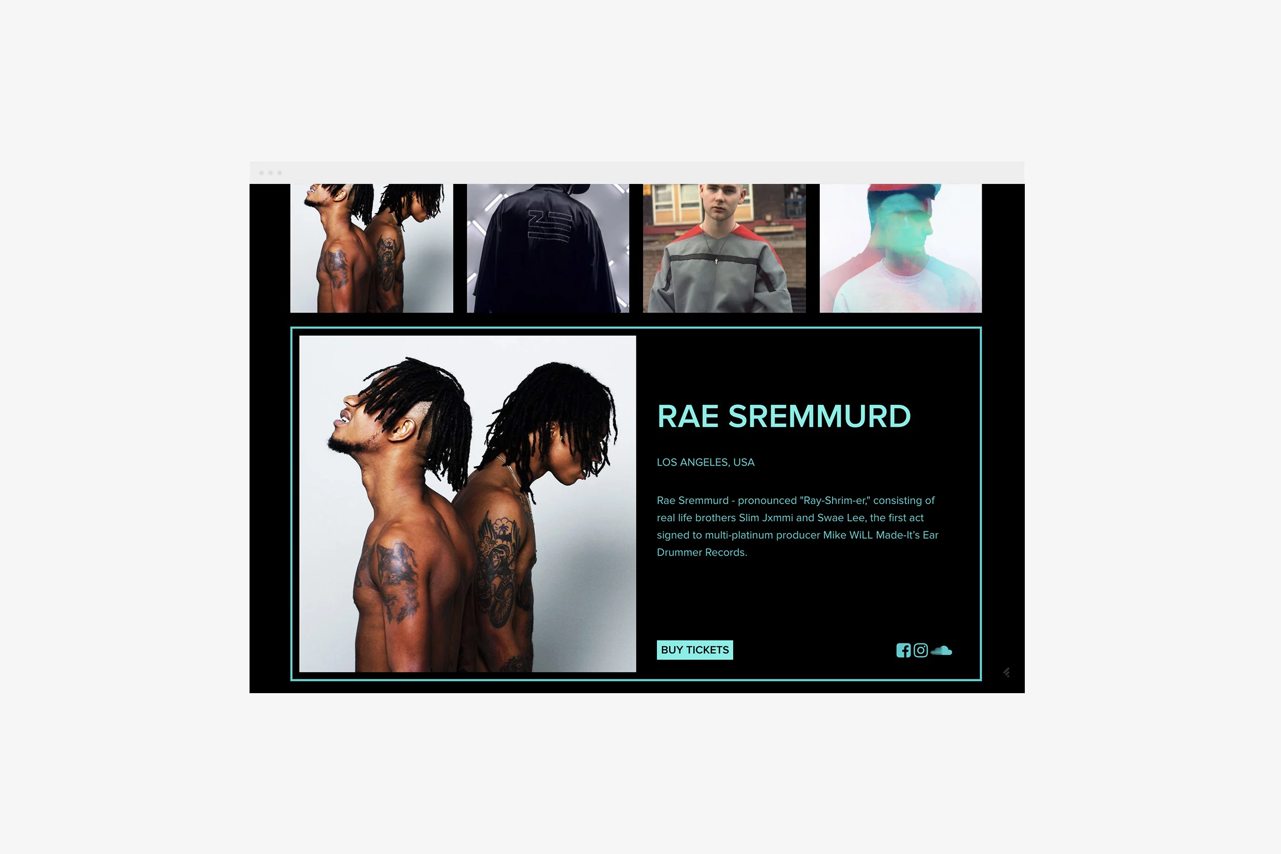 Drop down Artist Selection