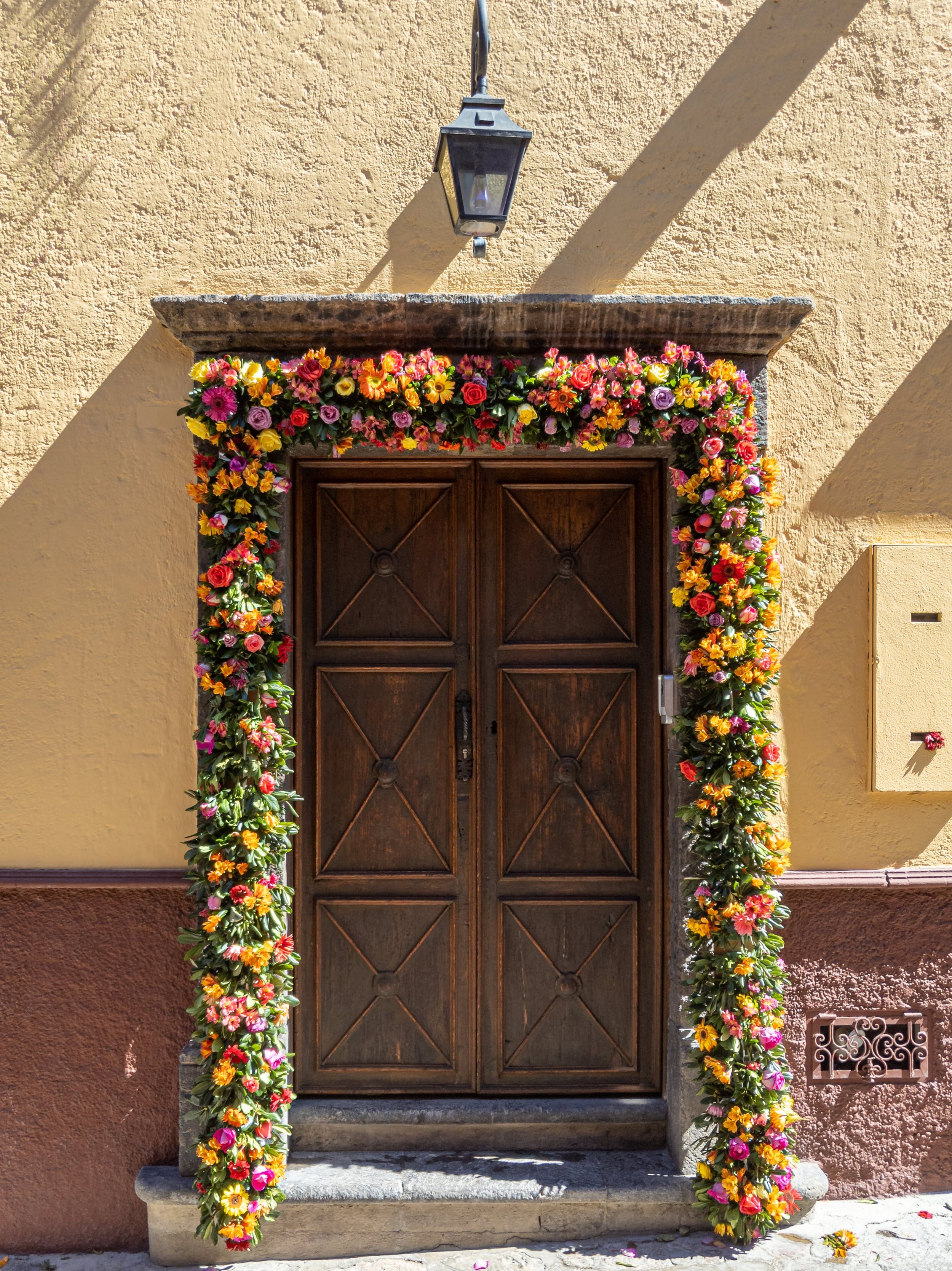 Flower door in San Miguel de Allende