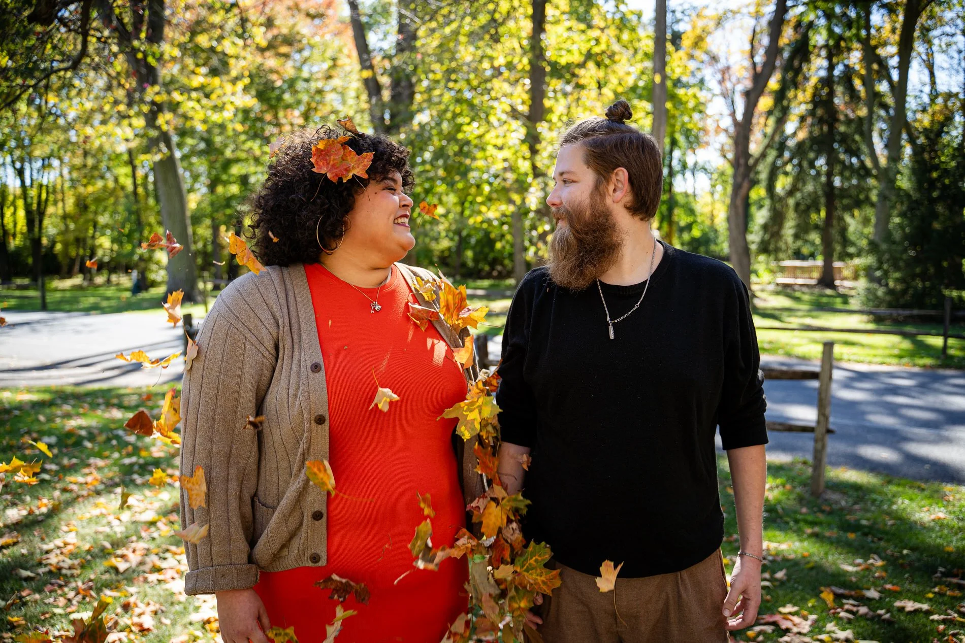 Lisa and Tom’s Fall Engagement Session at Long's Park in Lancaster, PA