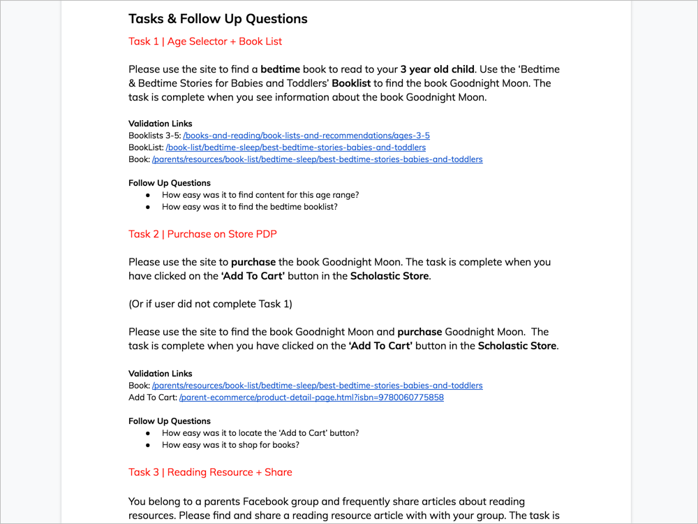 Usability and Benchmark Tests