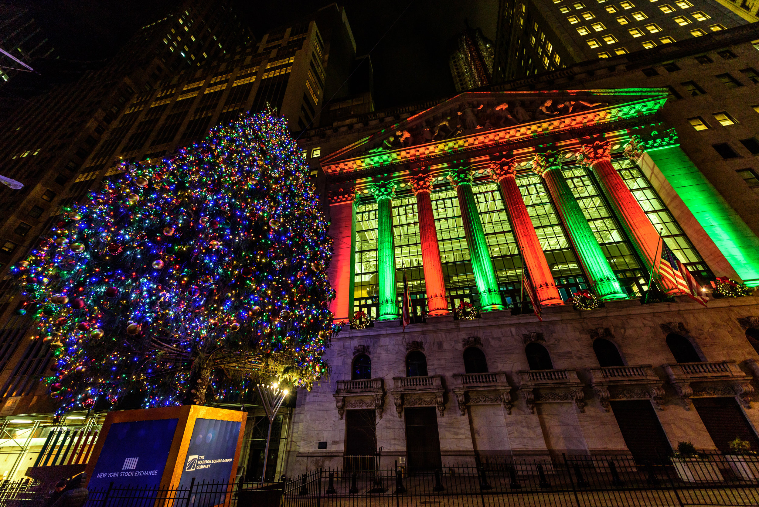Christmas in New York's Financial District