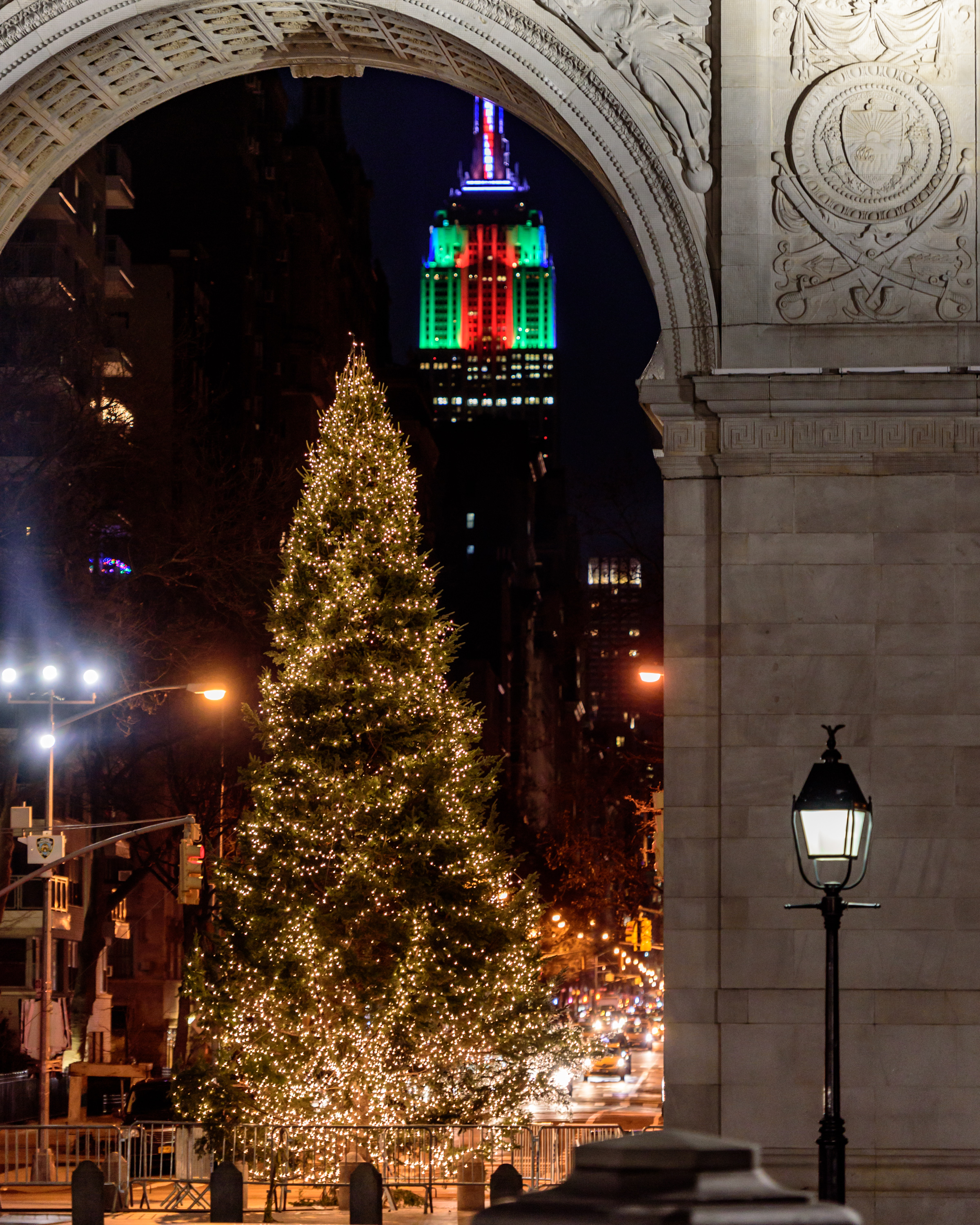 Christmas at New York's Washington Square Park
