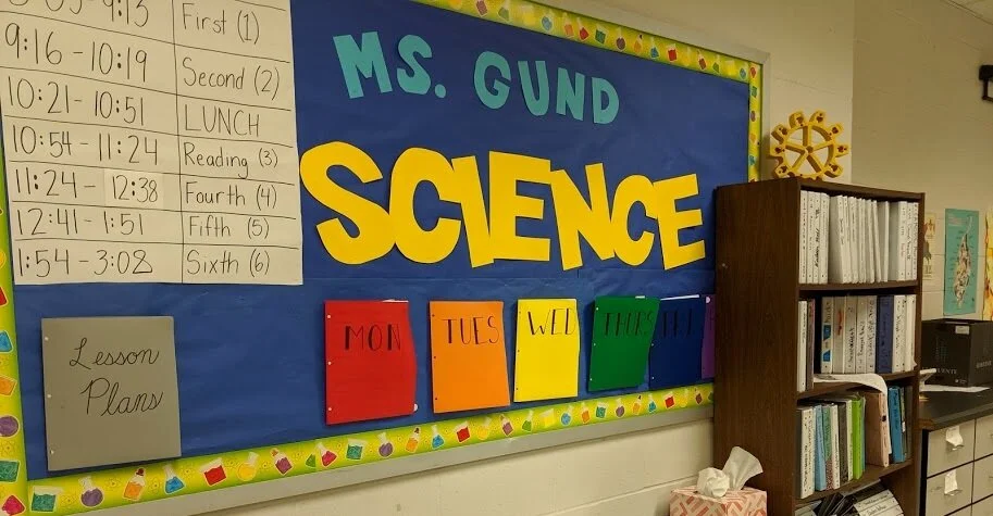 Ms. Gund’s classroom prior to school closures this spring