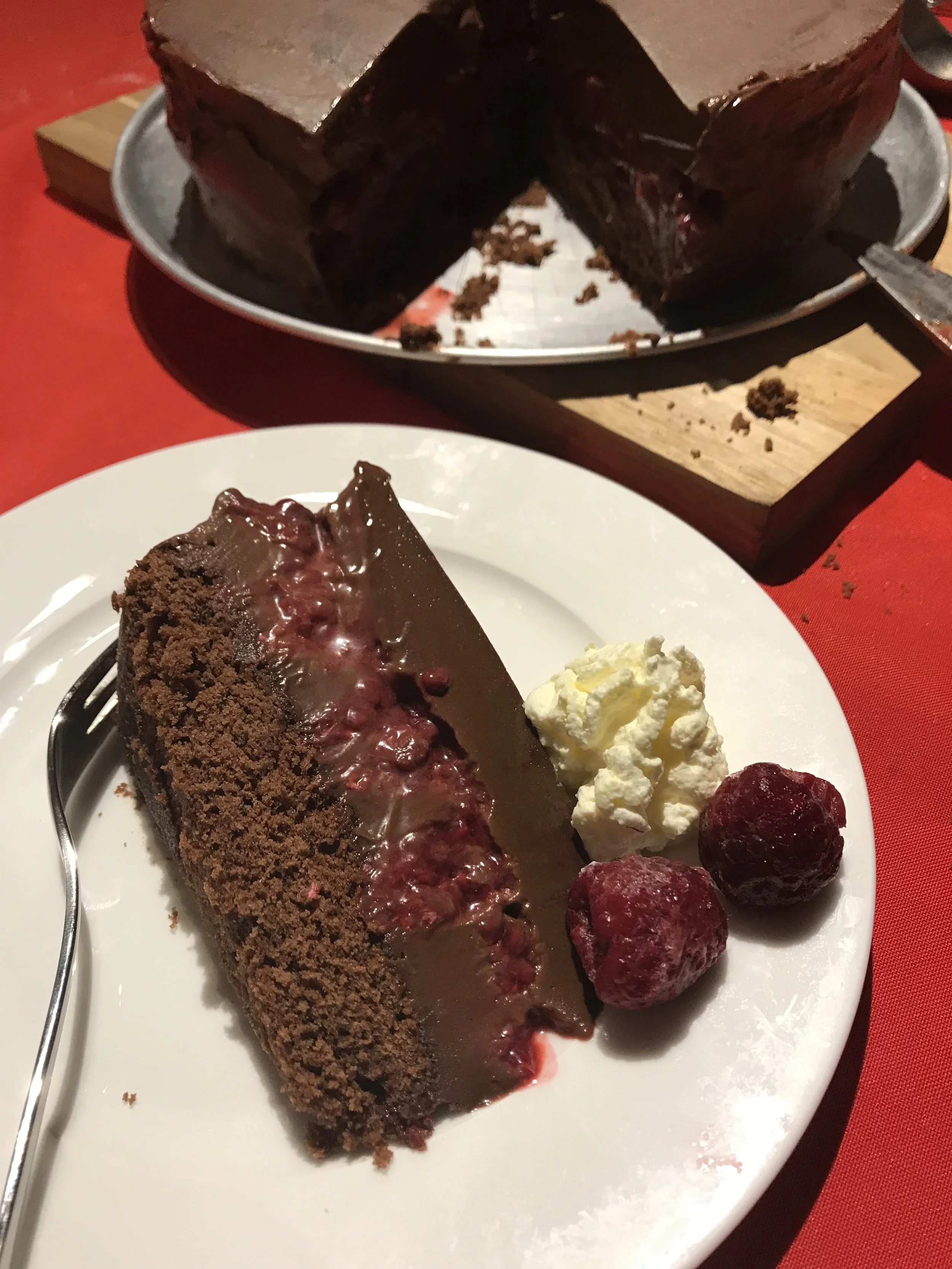 Chocolate Mousse Cake with Raspberry 