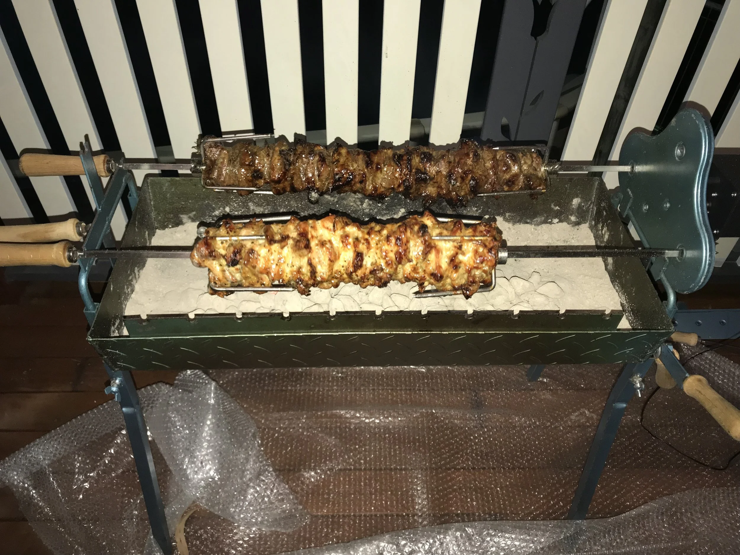 Greek Lamb and Chicken Spit Roast