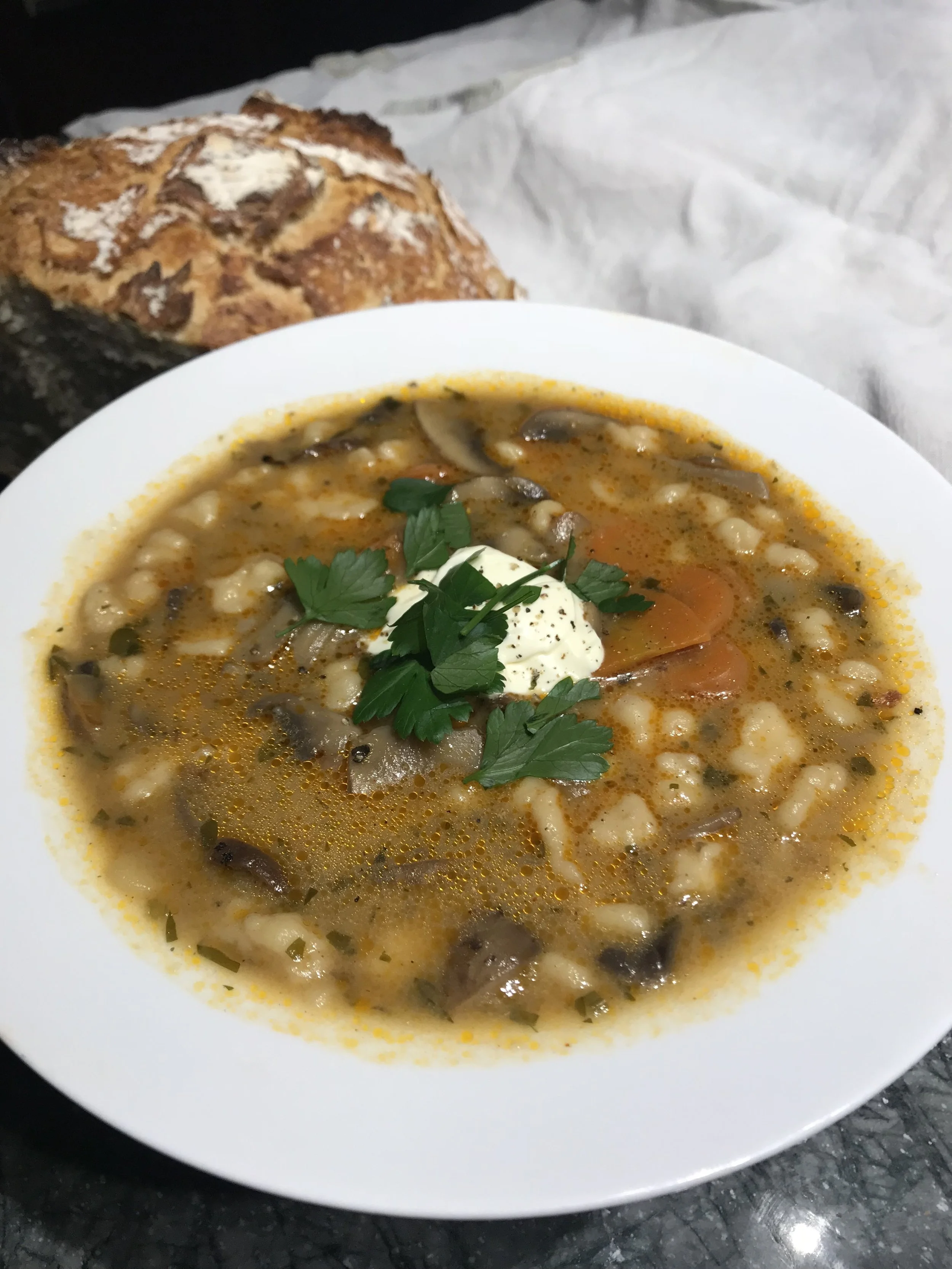 Mushroom Soup Hungarian Style