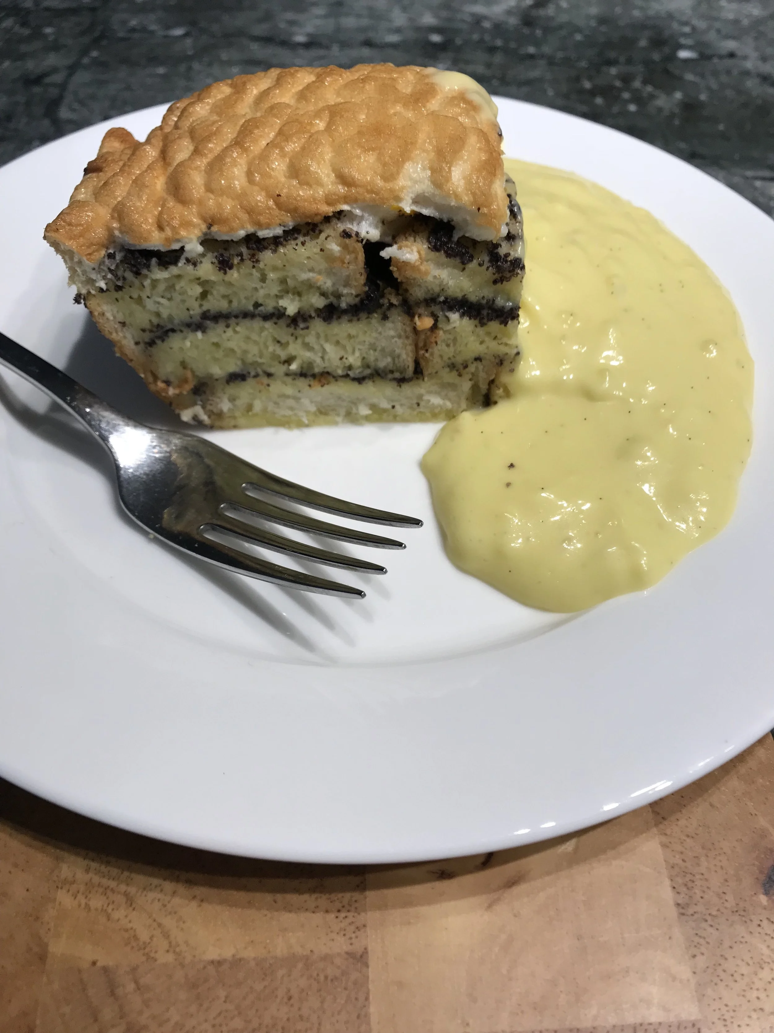 Bread and Butter Pudding with Poppy Seed - "Makos Guba"