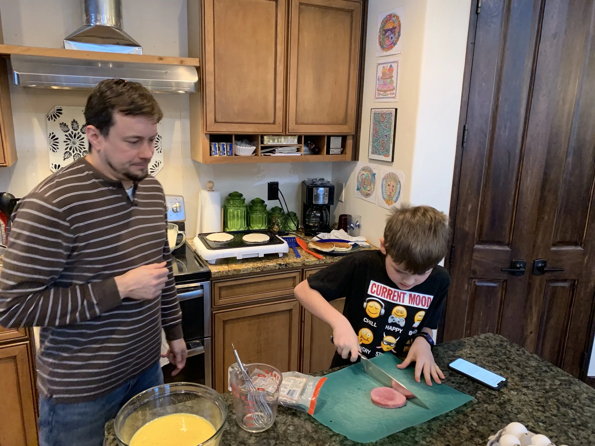 Jacob is now an omelette making machine!