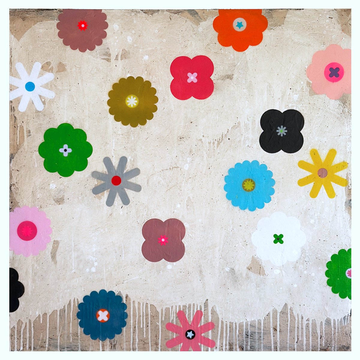 Summer Garden, 80x80cm.  SOLD.