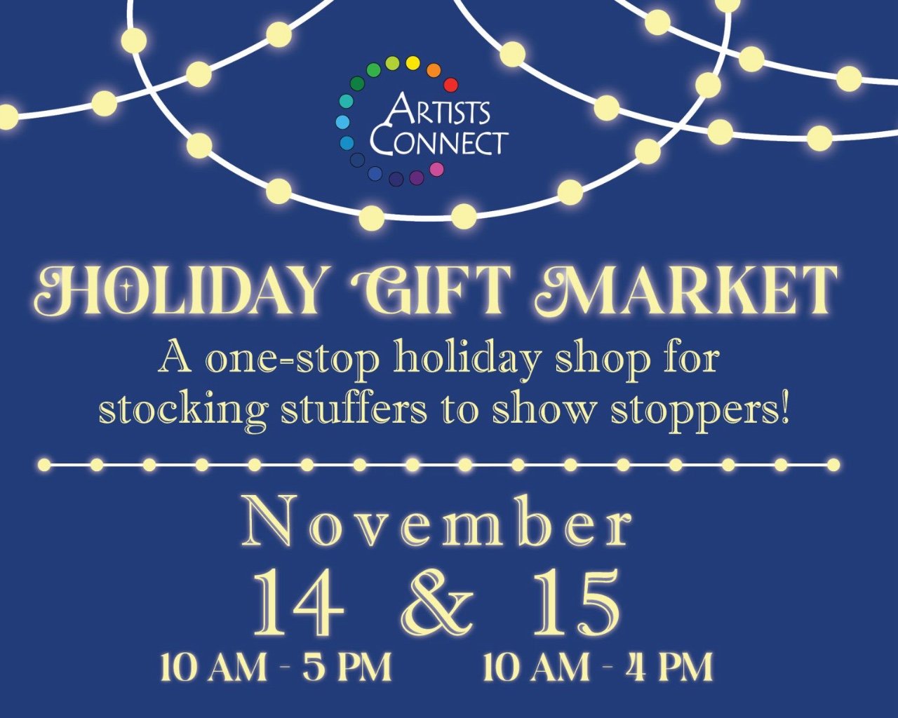 Artists Connect Holiday Gift Market