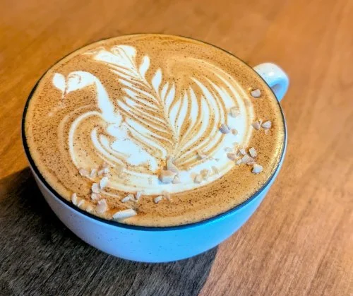 The Festive Drink Bingo drink at Red Twig Bakery & Cafe, the Nordic Nutcracker Latte