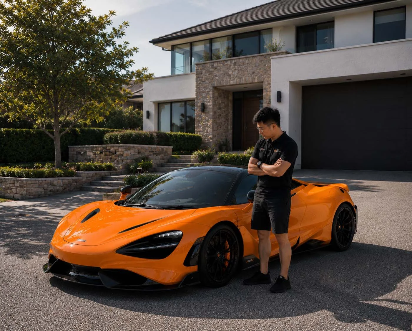 shibbi car detial full detail on mclaren 765lt in point piper Sydney