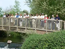 Walkers from Ruislip's Lelung Dharma Trust take a short breather while raising funds for preservation of Tibetan Buddhist teaching lineages