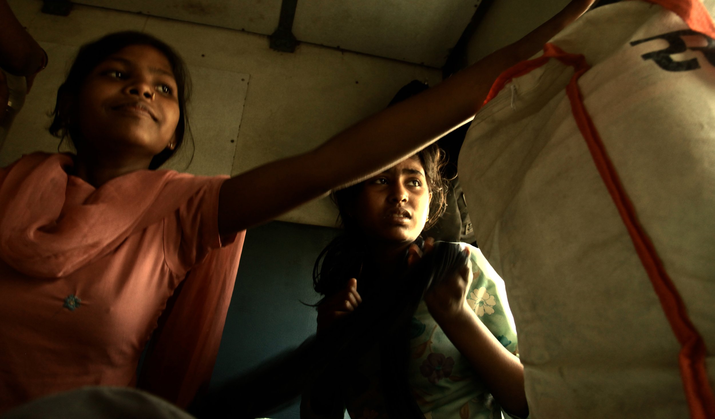 Girl on Train. Somewhere in India 