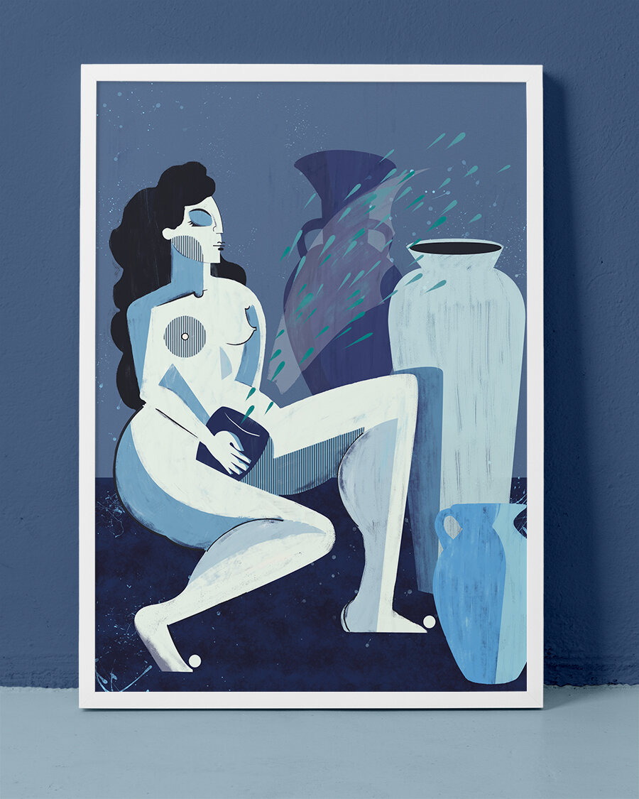 Aquarius art print - feminist art