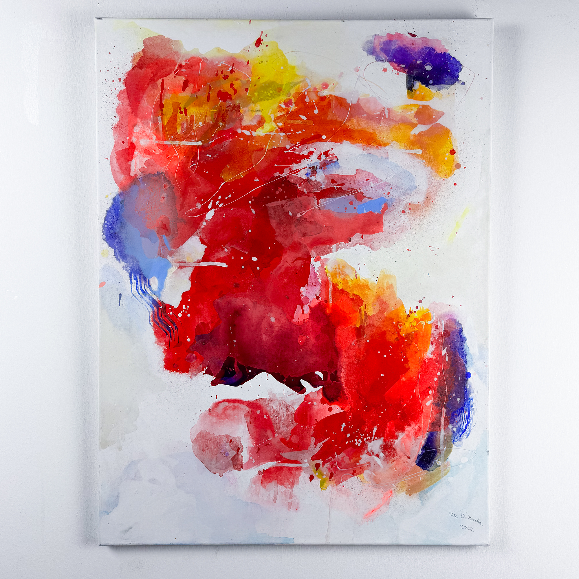 Piano Fire - Original Mixed Media on Canvas, 2022