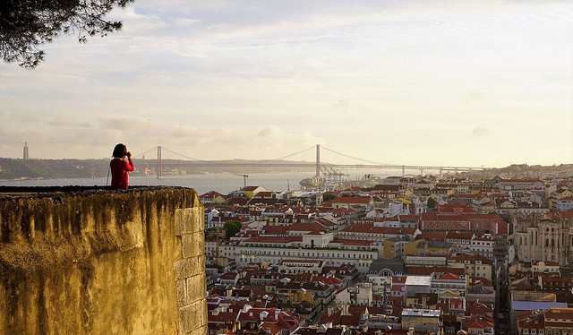 La vue sur Lisbonne depuis le Chateau Sao Jorge est splendide, même en hiver