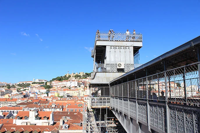 The Elevador de Santa Justa offers a breathtaking view of downtown Lisbon