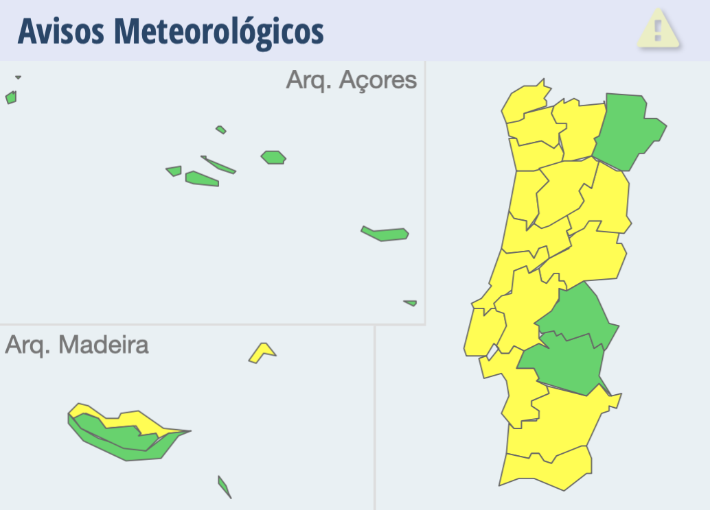 Alerte météo pour fortes pluies, vent et neige au Portugal