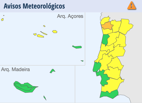 Alerte orange pour fortes chaleurs à Braga, 13 districts en alerte jaune