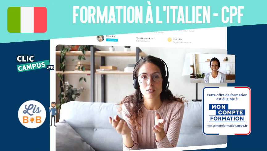 Apprenez l'Italien en ligne grâce à votre compte formation CPF