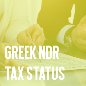 NDR Greek Tax Status