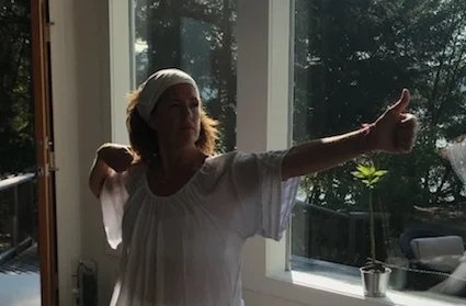 Archer pose. Warrior spirit.