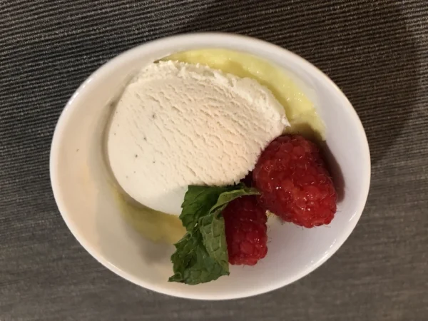 Lemon Curd with a dollop of Coconut Bliss