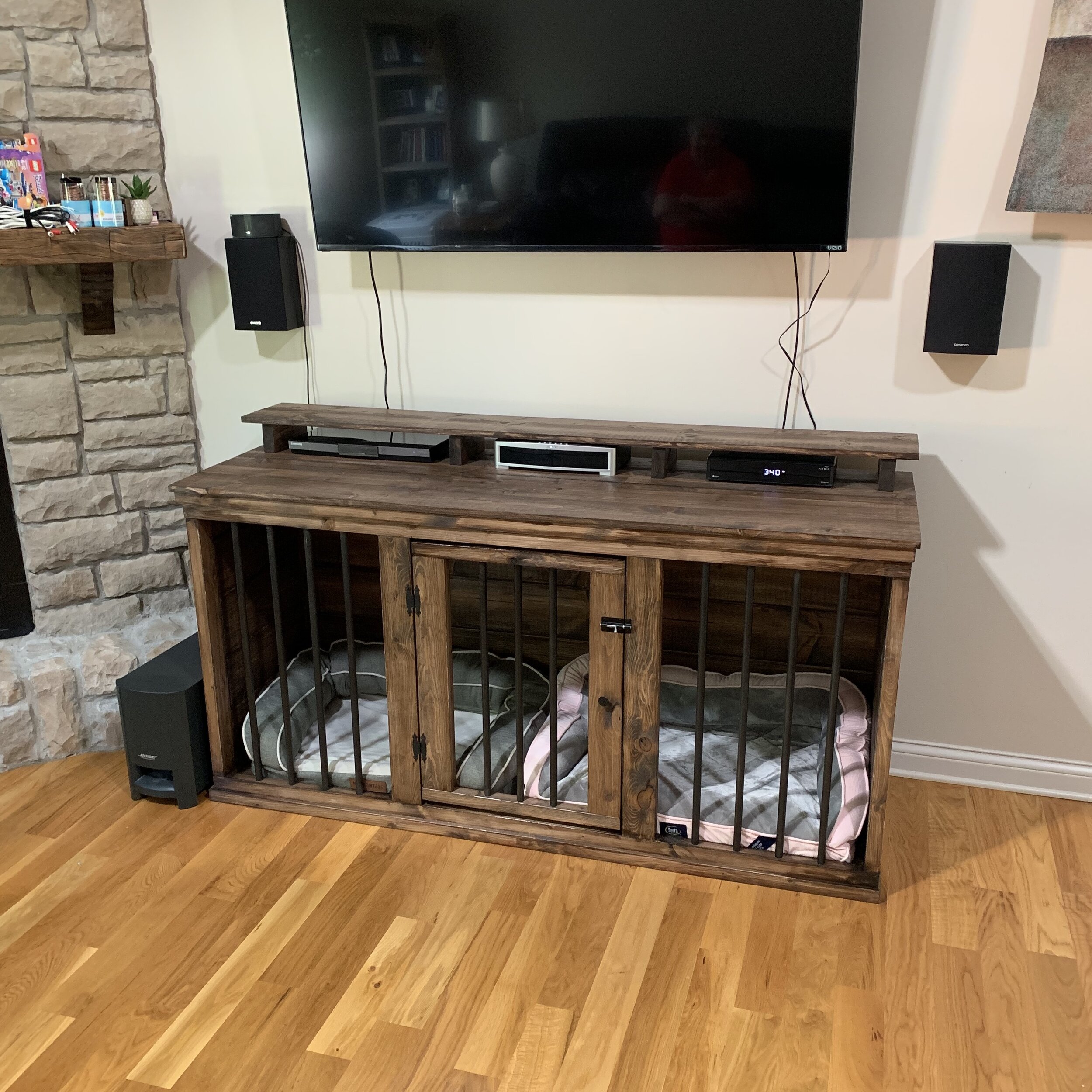 Dog Crate Entertainment Center — Nygaard