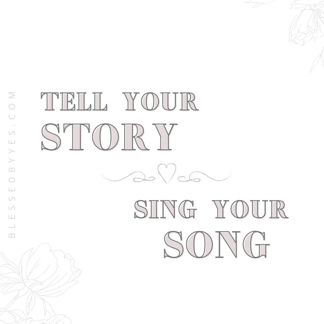 Tell your story.. Sing your song.. Why is your story so important? It is the through line that moves throughout your brand. It fuels your purpose, mission and vison. It is the reason you do what you do. It is the thing that makes you you. In defining