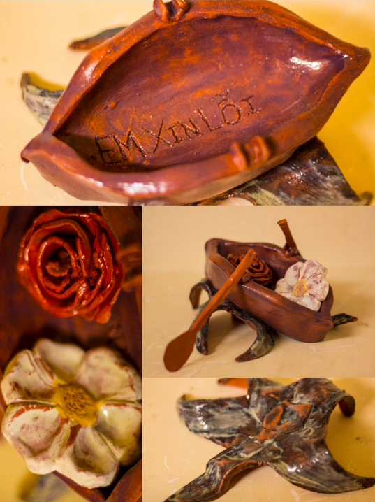 Sculpture by Lillyanne Pham Dedicated to my mother Hong, which in Vietnamese, means “rose,” and my sister Daisy — your little sister is sorry.