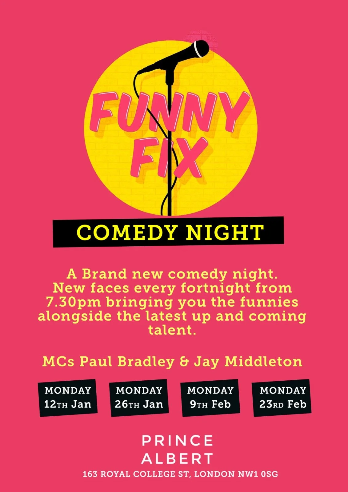 Free Stand-Up Comedy – Bi-Weekly at The Prince Albert Camden