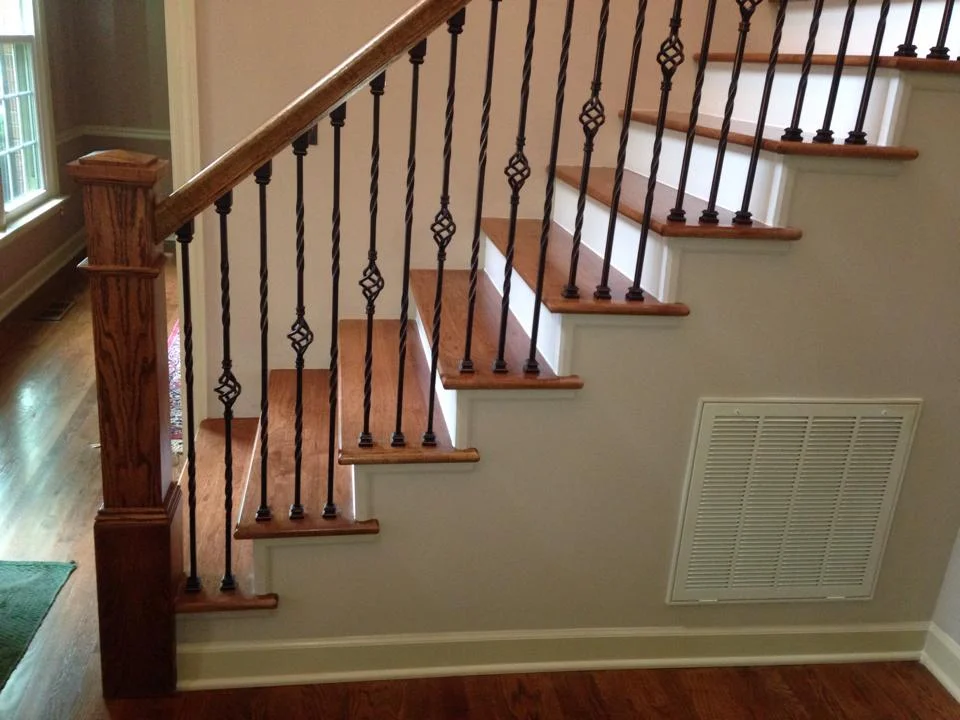 Staircase with new handrail and spindles.jpg