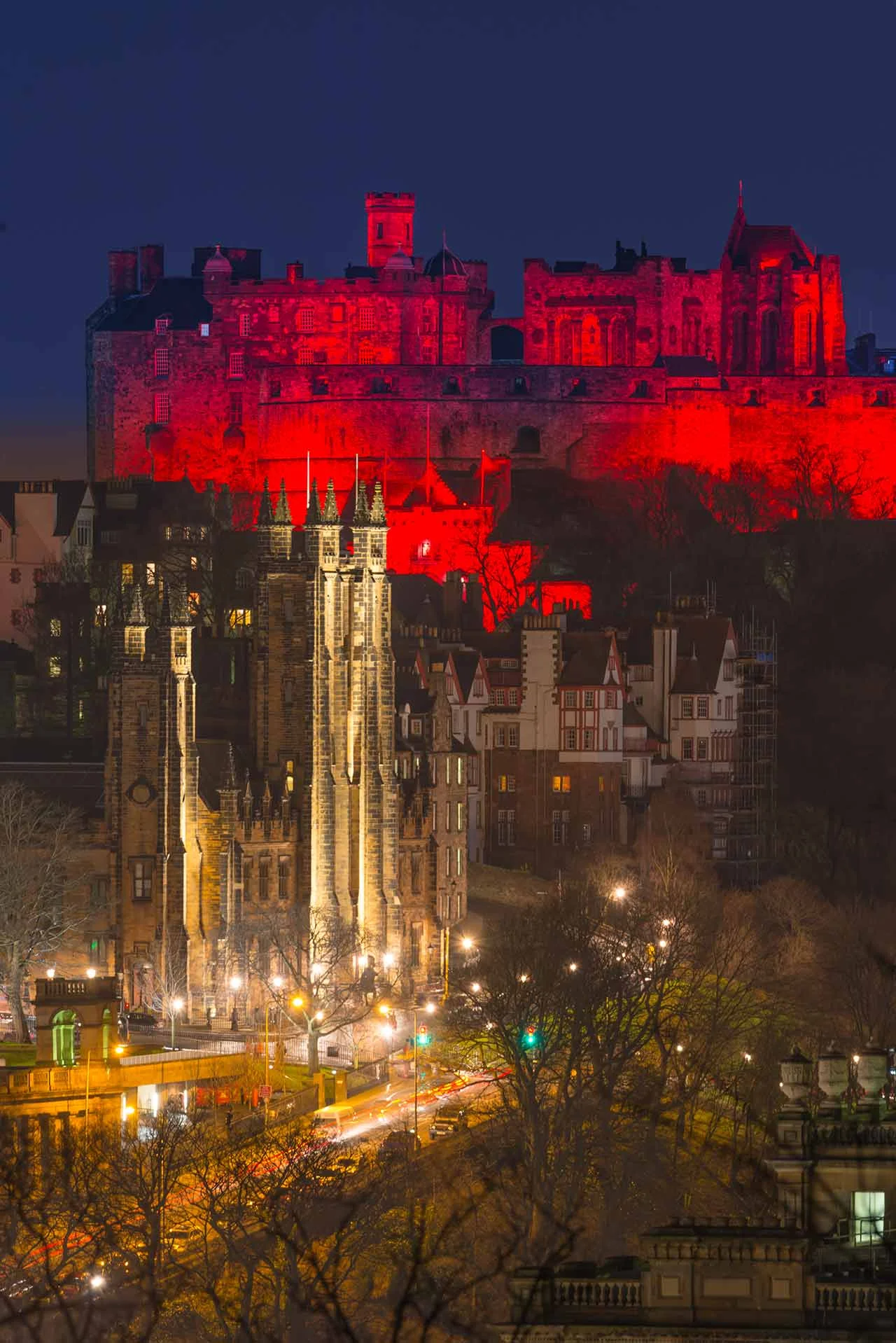 Red castle, New College on Chinese new Year, 12 x8 print