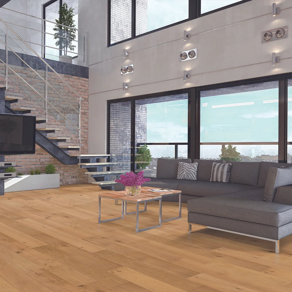 Modern Hardwood Living Room 