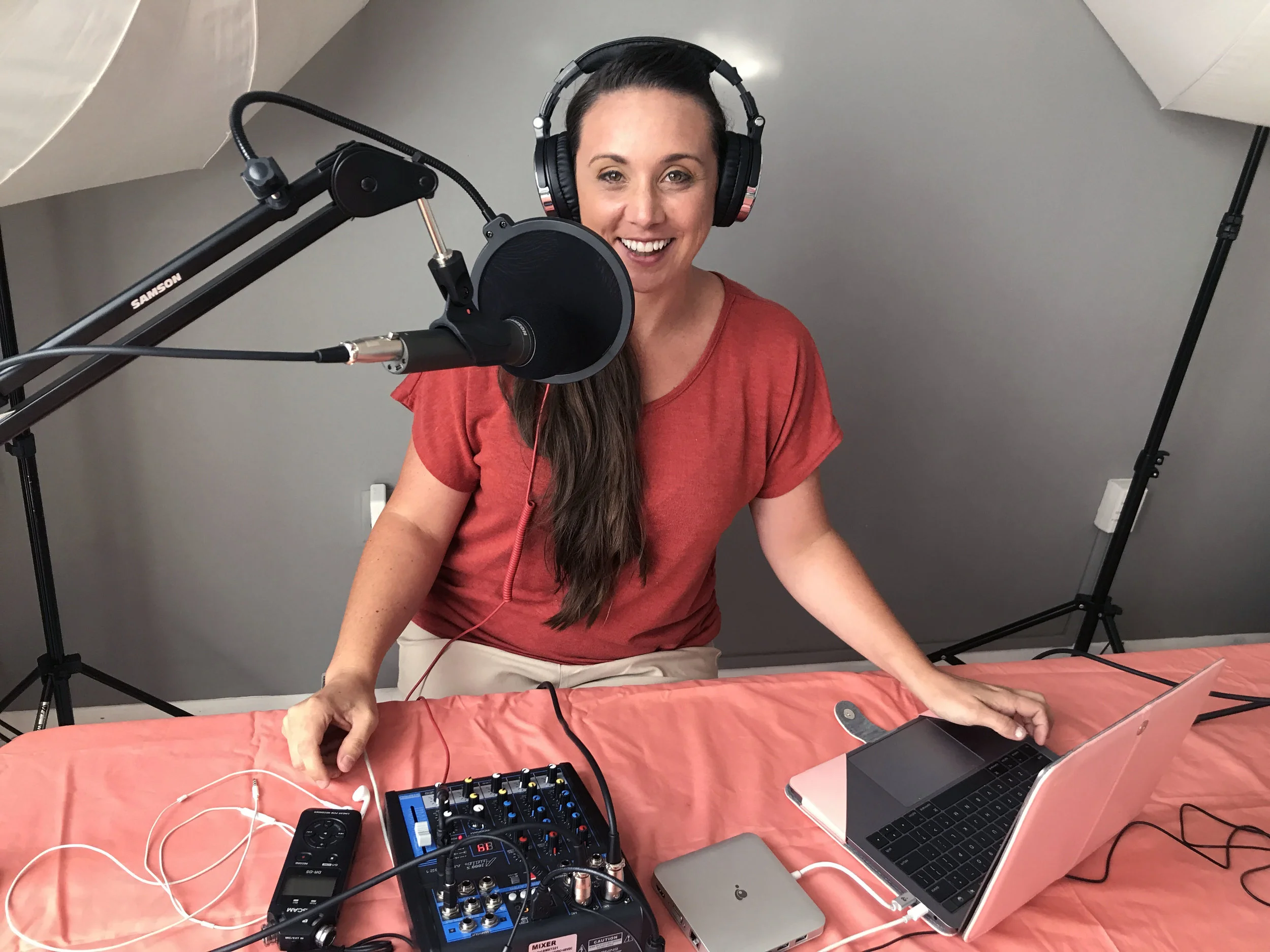 That’s me, Karrie Bond, getting geared up to record an episode of the Key West Perspective podcast!