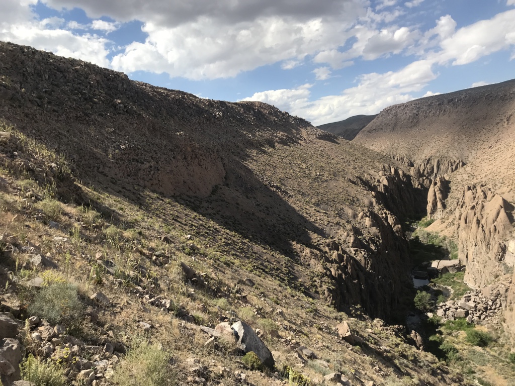 Anglers and rock climbers are the few people who visit and play in the Owens River Gorge.